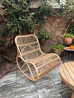 Schommelstoel rotan, Huis en Inrichting, Stoelen, Ophalen, Bruin, Riet of Rotan, Zo goed als nieuw
