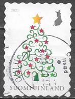 FINLAND € 1,85 Kerstzegel - Kerstboom met sterren - 2021, Postzegels en Munten, Ophalen of Verzenden, Finland, Gestempeld
