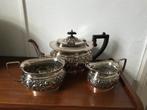 Antieke 3 delige thee/koffieset silver/plate, Ophalen of Verzenden