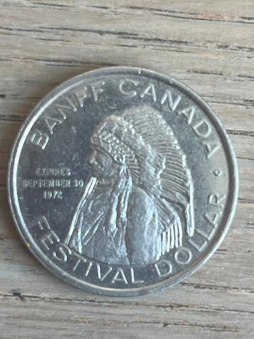 1972 BANFF Canada festival dollar indian-days beschikbaar voor biedingen