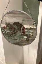 raamhanger glas in lood gebrand glas theo van zanten edam, Ophalen of Verzenden