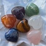 Set met 7 edelsteen hartjes edelstenen hart stenen hartje, Ophalen of Verzenden, Mineraal