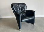 Leolux Volare Fautaul - Donkerblauw Leder, Leolux, Leolux, Ophalen of Verzenden, Zo goed als nieuw