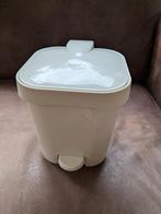 Pedaal afvalbak beige plastic van het merk Tiger, Huis en Inrichting, Kunststof, Gebruikt, Met pedaal, Ophalen of Verzenden