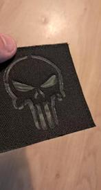 Tactical patch Punisher zwart, Ophalen of Verzenden, Luchtmacht, Nederland, Embleem of Badge