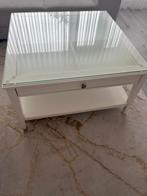 Hemnes salontafel met dubbelglas, Ophalen, Gebruikt, 50 tot 100 cm, 50 tot 75 cm
