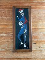 Vintage Tegeltableau tegel keramiek MCM België mid century, Antiek en Kunst, Antiek | Keramiek en Aardewerk, Ophalen of Verzenden