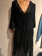 Made in ITALY jurk van kant vaste onderjurk M zgan, Made in Italy, Zwart, Ophalen of Verzenden, Zo goed als nieuw