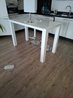 Keuken tafel met 3 krukken - 140cm lang, Huis en Inrichting, Tafels | Eettafels, Ophalen, Gebruikt, 100 tot 150 cm, 50 tot 100 cm
