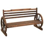 Tuinbank vurenhout wagenwiel, Ophalen, Nieuw, Hout