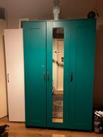 Brimnes IKEA kast groen geverfd, Ophalen, 100 tot 150 cm, Met hangruimte, Zo goed als nieuw