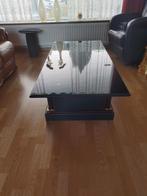 Nette salontafel met glasplaat, Huis en Inrichting, Ophalen, Gebruikt, 50 tot 100 cm, 100 tot 150 cm