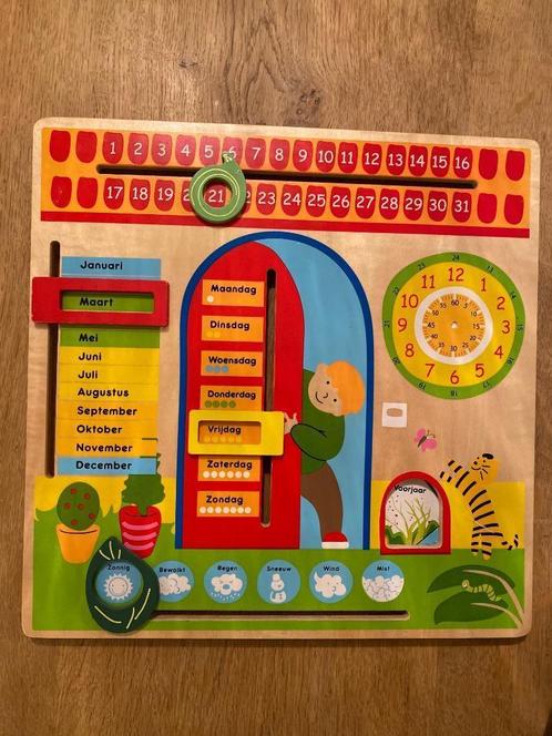 Mooie houten kinder kalender, Kinderen en Baby's, Speelgoed | Houten speelgoed, Gebruikt, Overige typen, Ophalen of Verzenden