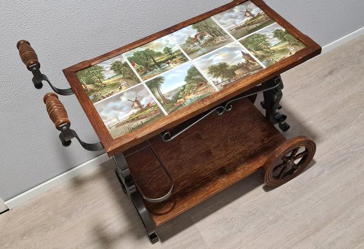 Vintage Theekar Serveerwagentje Trolley, Antiek en Kunst, Antiek | Meubels | Tafels, Ophalen
