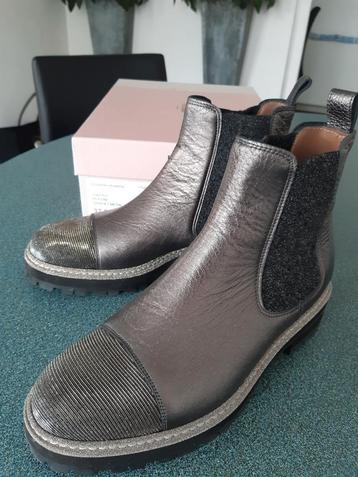 Dames Enkellaarsje Leer met Metallic NIEUW!! beschikbaar voor biedingen