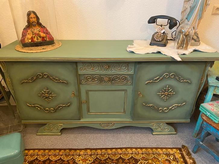 Brocante Dressoir - Charmant & Uniek!, Huis en Inrichting, Kasten | Dressoirs, Gebruikt, 150 tot 200 cm, 25 tot 50 cm, Met lade(s)