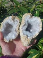 Kwarts bergkristal geode paartje Marocco, Ophalen of Verzenden, Mineraal