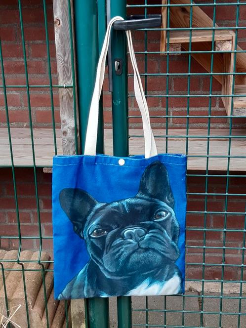 Linnen tas Franse Bulldog nieuw, Sieraden, Tassen en Uiterlijk, Tassen | Damestassen, Nieuw, Shopper, Ophalen of Verzenden