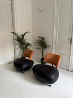 2 design stoelen Pallone Leolux, Huis en Inrichting, Stoelen, Ophalen, Zo goed als nieuw, Leer, Twee