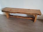 Massief eikenhouten bank, Huis en Inrichting, Ophalen, Minder dan 50 cm, 125 cm of meer, Nieuw