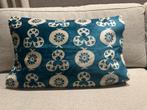 Blauw Ikat Kussenhoes - Handgeweven 60x40, Ophalen of Verzenden, Nieuw, Blauw, Rechthoekig