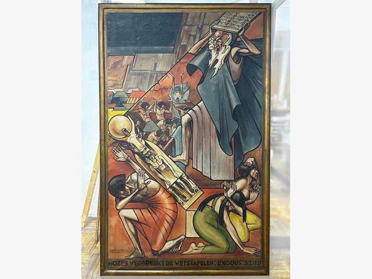 MCA Meischke (jr) 180x114cm uniek museaal schilderij 1928 d3, Antiek en Kunst, Kunst | Schilderijen | Klassiek, Ophalen of Verzenden