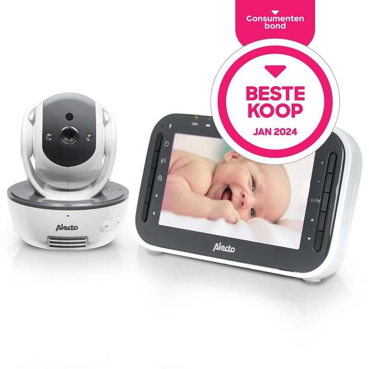 Alecto DVM200M - Babyfoon met camera en Extra camera, Kinderen en Baby's, Babyfoons, Nieuw, 250 meter of meer, Camera, Terugspreekfunctie