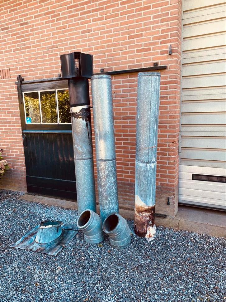 Dubbelwandig kachelpijp gegalvaniseerd, Doe-het-zelf en Verbouw, Ventilatie en Afzuiging, Zo goed als nieuw, Afzuiger, Ophalen