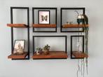 Wandplank staal met hout, Huis en Inrichting, Woonaccessoires | Wandplanken en Boekenplanken, Ophalen, Zo goed als nieuw