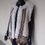 Mouwloze unieke vest met echte veren. Boho style, Kleding | Dames, Jassen | Winter, Bohemian jas, Verzenden, Zo goed als nieuw