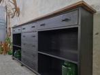 XL Industrieel Dressoir Groot | Lage Kast Zwart Ladenkast 2, 150 tot 200 cm, 25 tot 50 cm, Gebruikt, Ophalen of Verzenden