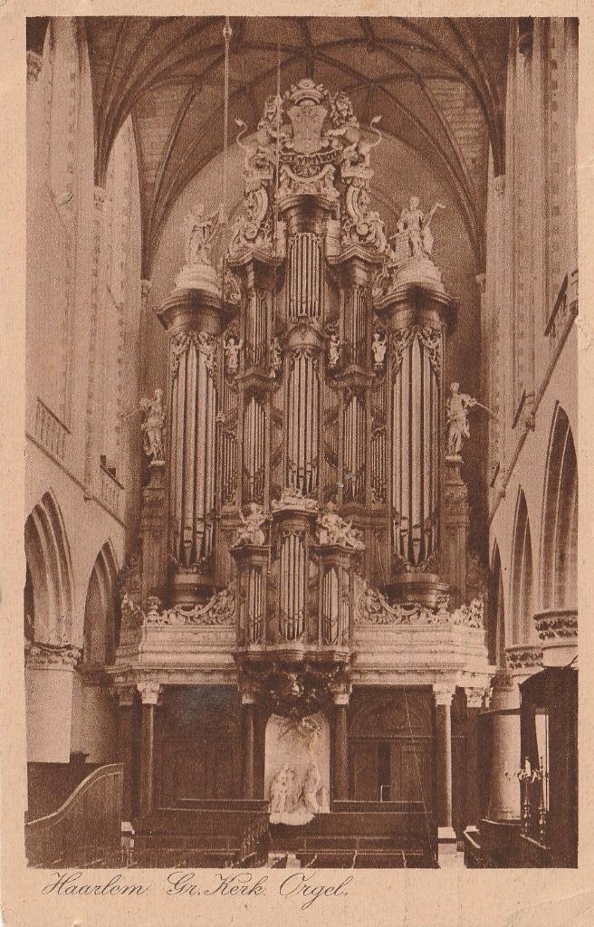HAARLEM KERK ORGEL JAREN 20 ZEER MOOIE OUDE KAART KH831, Verzamelen, Ansichtkaarten | Nederland, Gelopen, Noord-Holland, 1920 tot 1940