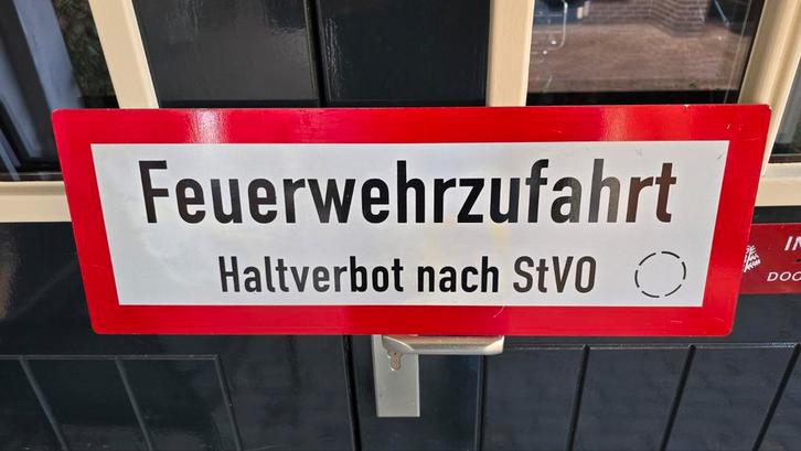 Feuerwehrzufahrt Bord, Verzamelen, Militaria | Algemeen, Overige soorten, Overige typen, Duitsland, Ophalen of Verzenden