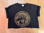 River Island Unicorn Crop top zwart 5/6 jaar, Gebruikt, Meisje, River Island, Ophalen of Verzenden