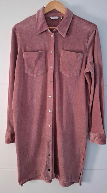Leuke oudroze shirtdress in ribstof Cotton Club maat xl/42 beschikbaar voor biedingen