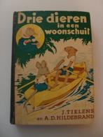 drie dieren in een woonschuit - j. tielens / a.d. hildebrand, Antiek en Kunst, Ophalen of Verzenden
