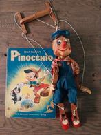 Pinokkio marionette vintage met boek uit 1956 Walt Disney, Ophalen of Verzenden