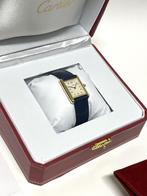 Must de Cartier Tank Large Model Quartz White Arabic Dial, Sieraden, Tassen en Uiterlijk, Horloges | Dames, Overige merken, Goud