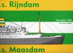 Bouwplaat S.S. Rijndam-Maasdam Holland Amerika Lijn, Ophalen of Verzenden, Nieuw, 1:200 of kleiner, Overige merken