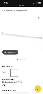 Ikea komplement roede wit 75 cm, Ophalen of Verzenden, Zo goed als nieuw