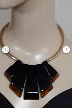 MARCCAIN STATEMENT COLLIER KETTING GOUD EN BAKELIET, Sieraden, Tassen en Uiterlijk, Kettingen, Overige materialen, Verstelbaar