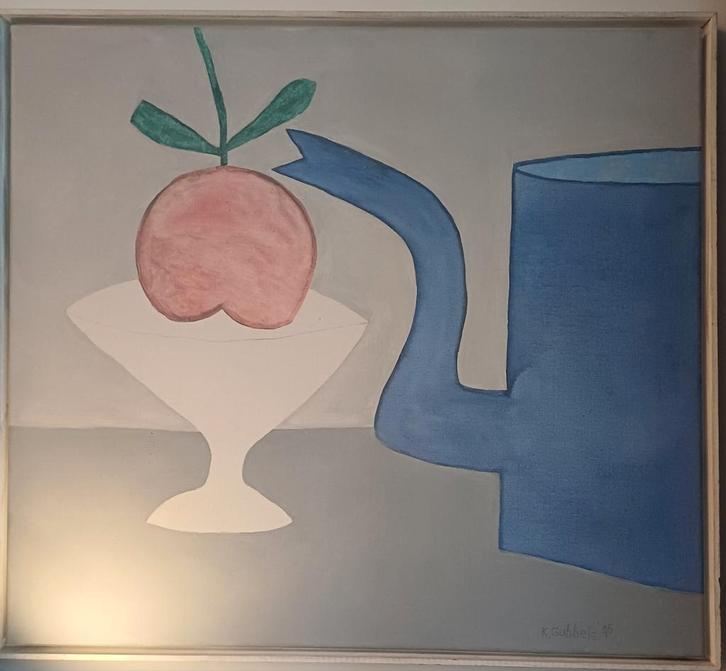 Groot schilderij van Klaas Gubbels: "Portret"., Antiek en Kunst, Kunst | Schilderijen | Modern, Ophalen