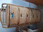 Vintage Ladekast riet/rotan met 5 lades, Huis en Inrichting, Ophalen, Overige materialen, 100 tot 150 cm, 50 tot 100 cm