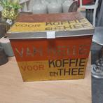 van Nelle koffie en thee rood gele winkelblik, Ophalen of Verzenden, Gebruikt