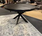 Eettafel rond 110cm Zwart mango Direct/Leverbaar E-2184(1)
