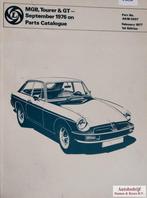 MGB Tourer & GT September 1976 on Parts Catalogue AKM0037, Ophalen of Verzenden