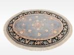 Handmade Aubusson China roses grey ovaal wol 170x240cm