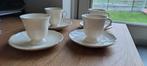 Wedgwood Queens plain kop en schotel set (4), Ophalen of Verzenden, Zo goed als nieuw, Wedgwood, Kop(pen) en/of Schotel(s)