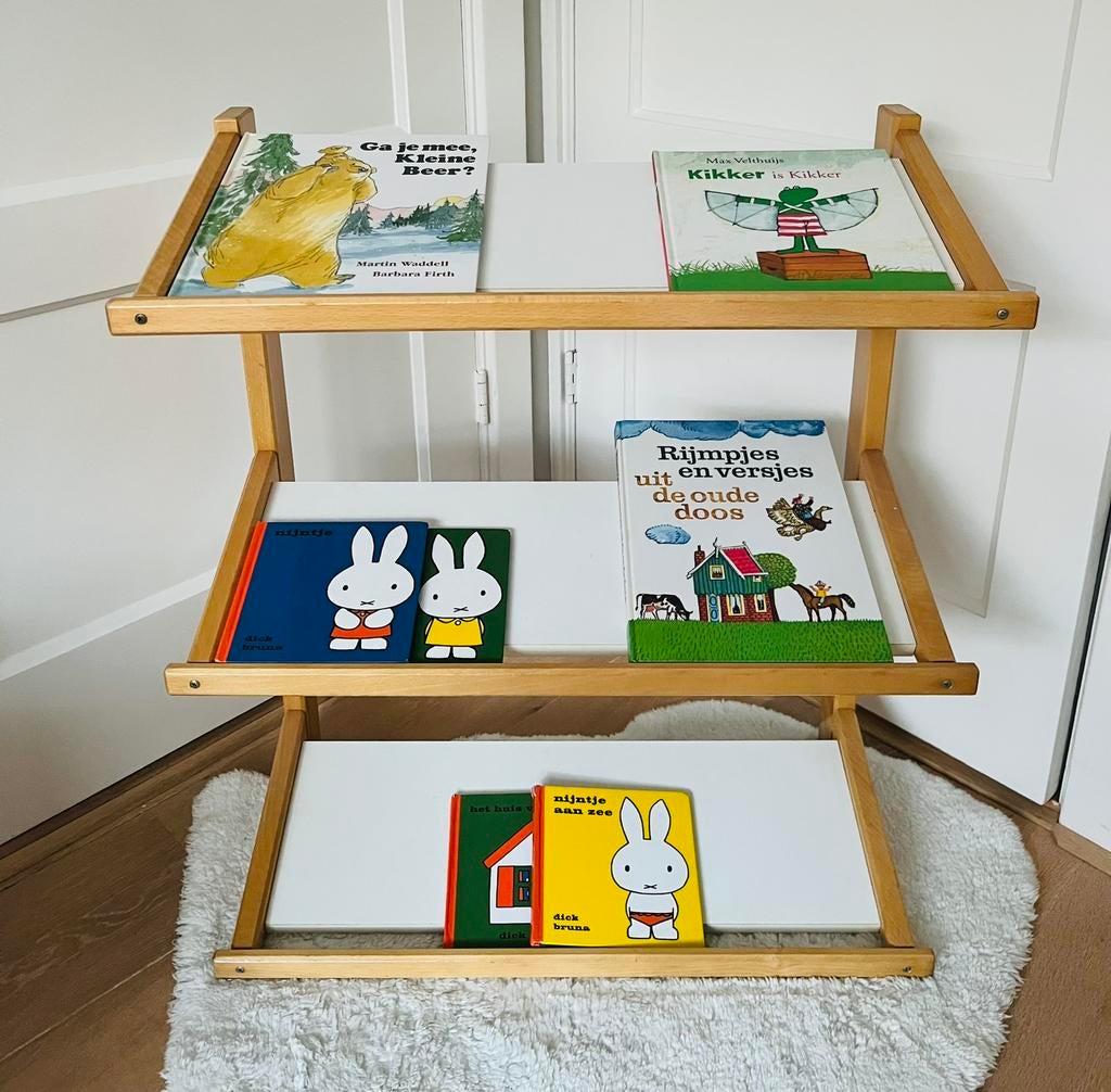 Vintage Schilte boekenrek Montessori boekenkast, Kinderen en Baby's, Kinderkamer | Overige Meubels, Zo goed als nieuw, Overige typen