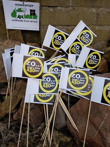 25 ASO Anti-Poep Vlaggetjes (Gratis Bezorgd) beschikbaar voor biedingen